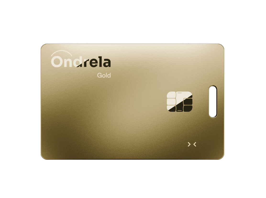 Ondrela Gold tracker card